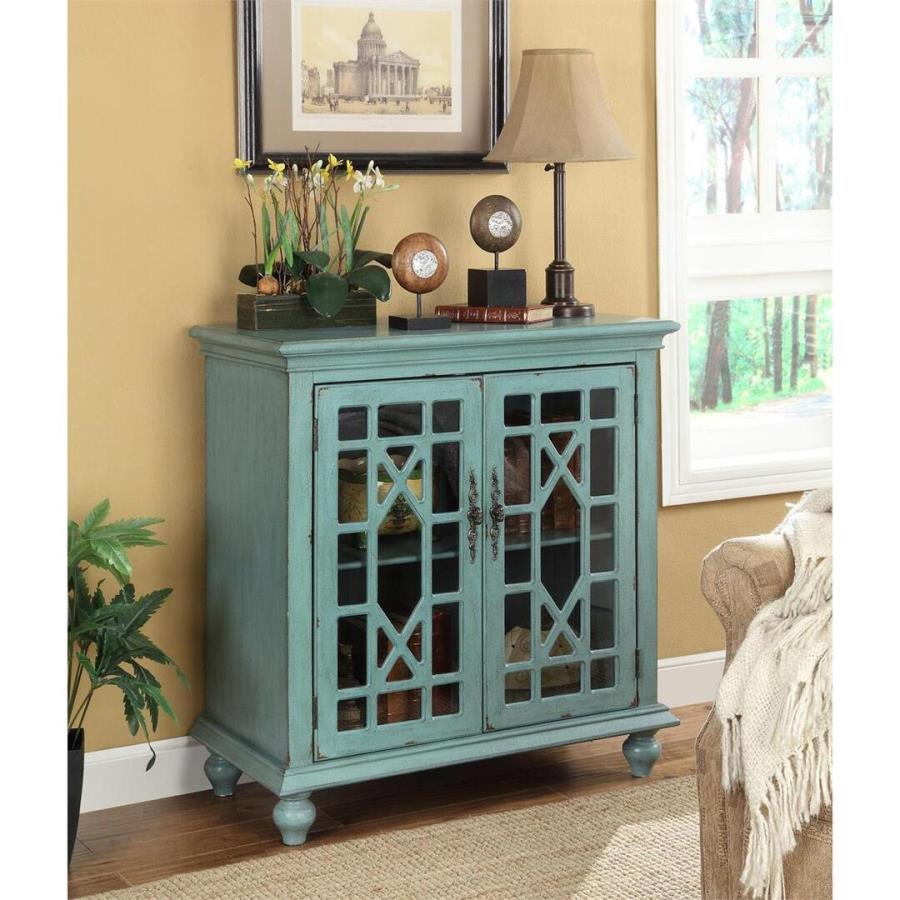 36" Two Door Cabinet, in Bayberry Blue Rub AS-IS OP030