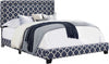Quatrefoil Upholstered Bed, Marine - Queen (#K2257)