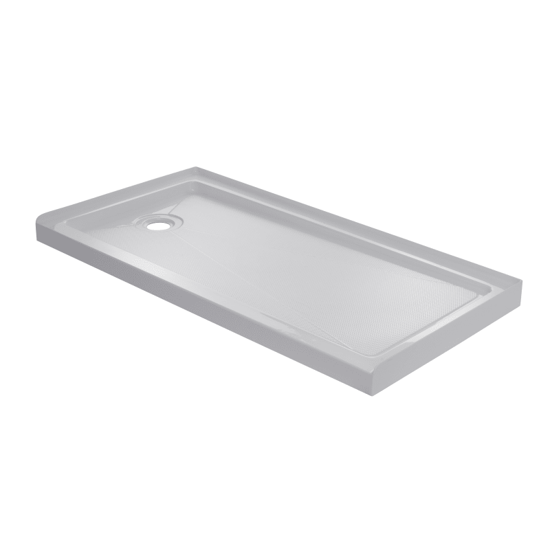 60" x 32" Rectangular Shower Base with Single Threshold and Left Drain