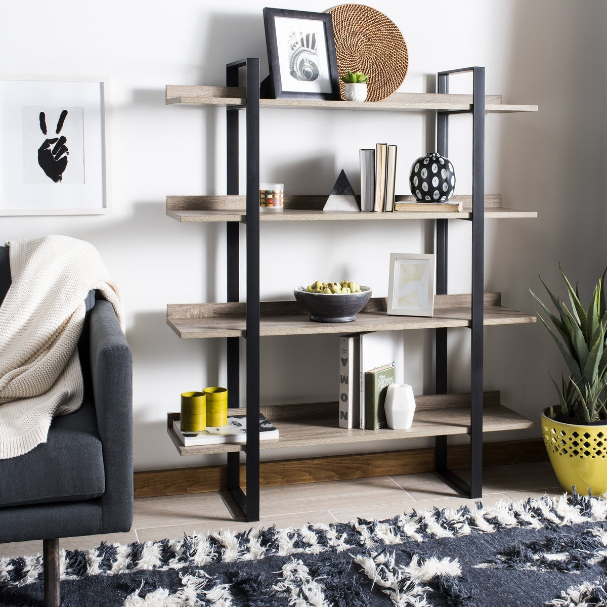 Blonde Etagere Bookcase (#K6130)