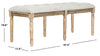 Rocha 19'' H French Brasserie Tufted Traditional Rustic Wood Bench EJ141