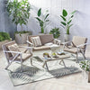 Panama Outdoor 3-piece Aluminum Chat Set with Cushions