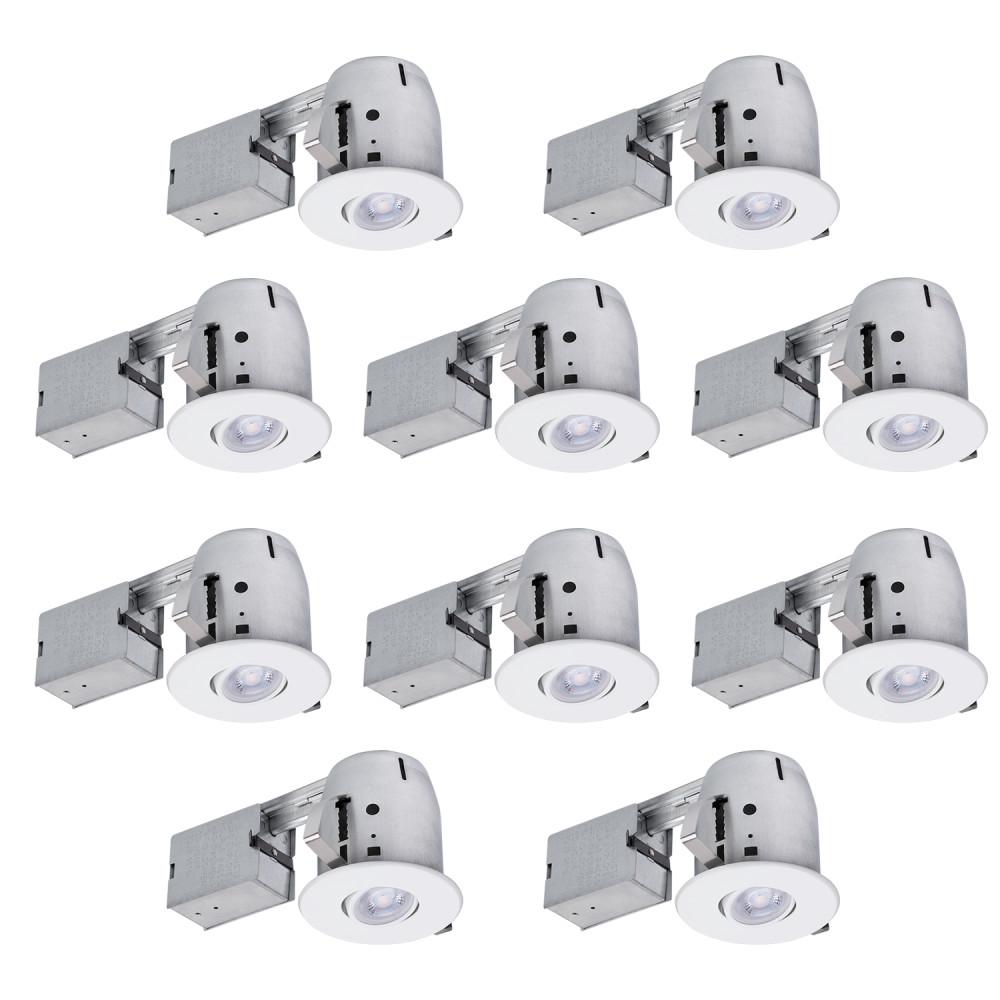 Set of 10 - 4" Dimmable Recessed Lighting Kit (#247)