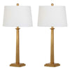Gold Table Lamp with Off-White Shade (Set of 2) #LX4092