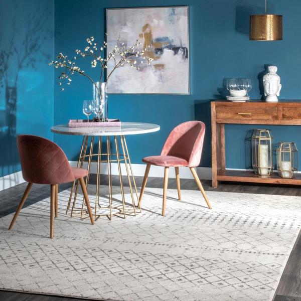Blythe Modern Moroccan Trellis Gray Area Rug s rug244