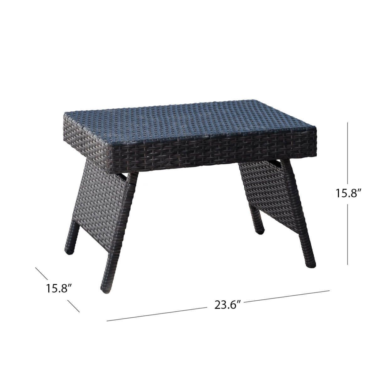 Benton Outdoor Side table, Dark Brown pt750