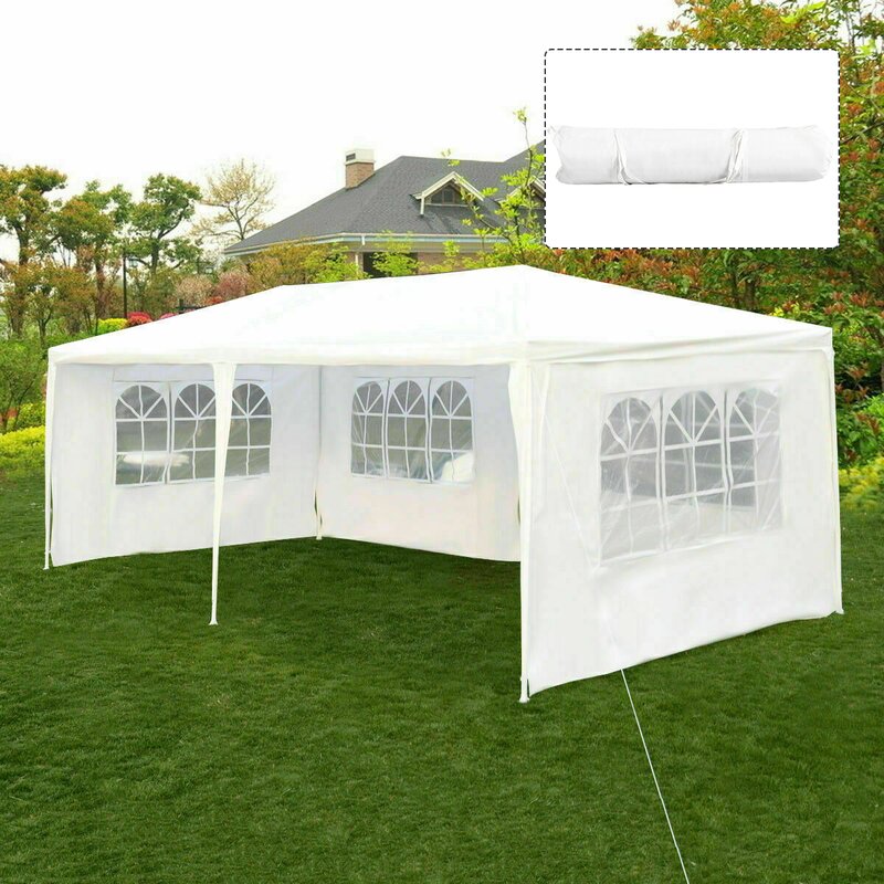 (AS IS) 20 Ft. W x 10 Ft. D Steel Party Tent HAB152