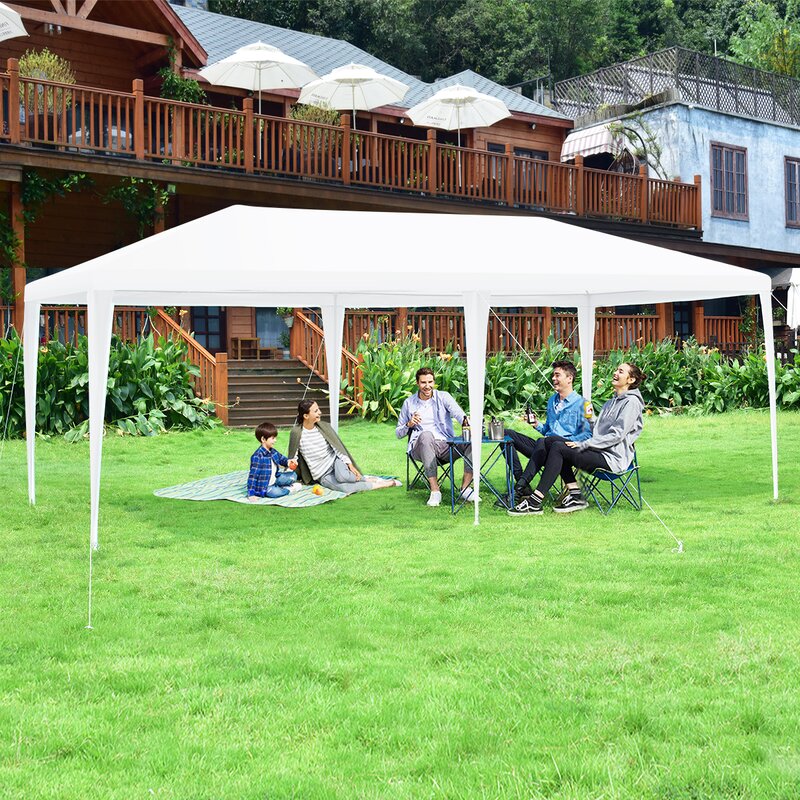 (AS IS) 20 Ft. W x 10 Ft. D Steel Party Tent HAB152