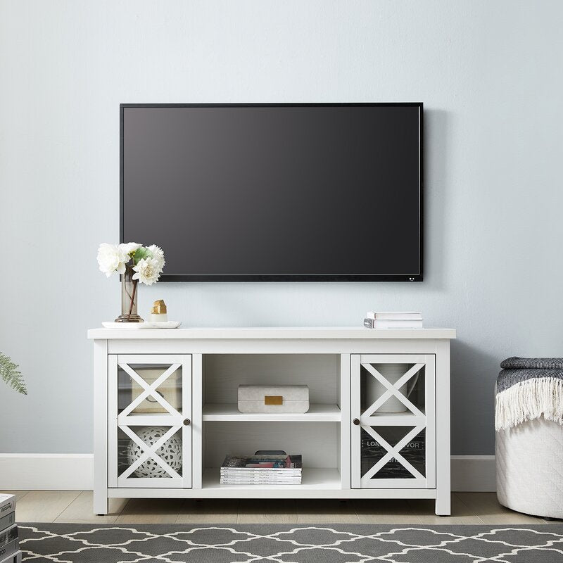 White Hayworth TV Stand for TVs up to 55" (AS IS)