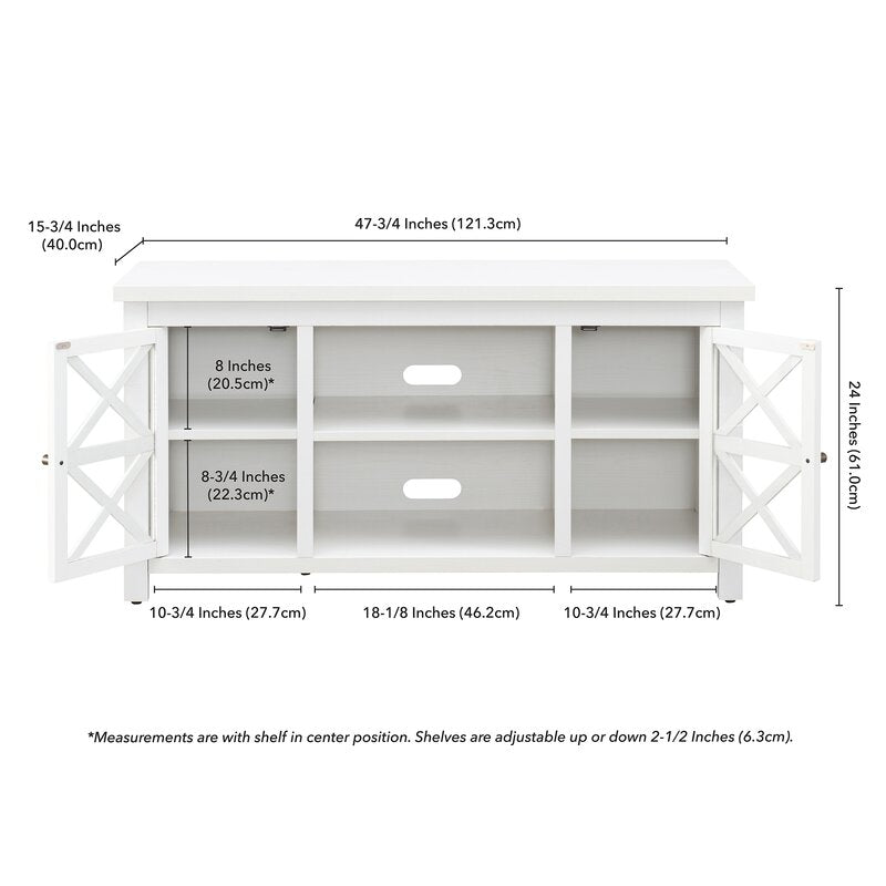 White Hayworth TV Stand for TVs up to 55" (AS IS)