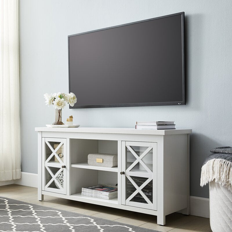 White Hayworth TV Stand for TVs up to 55" (AS IS)