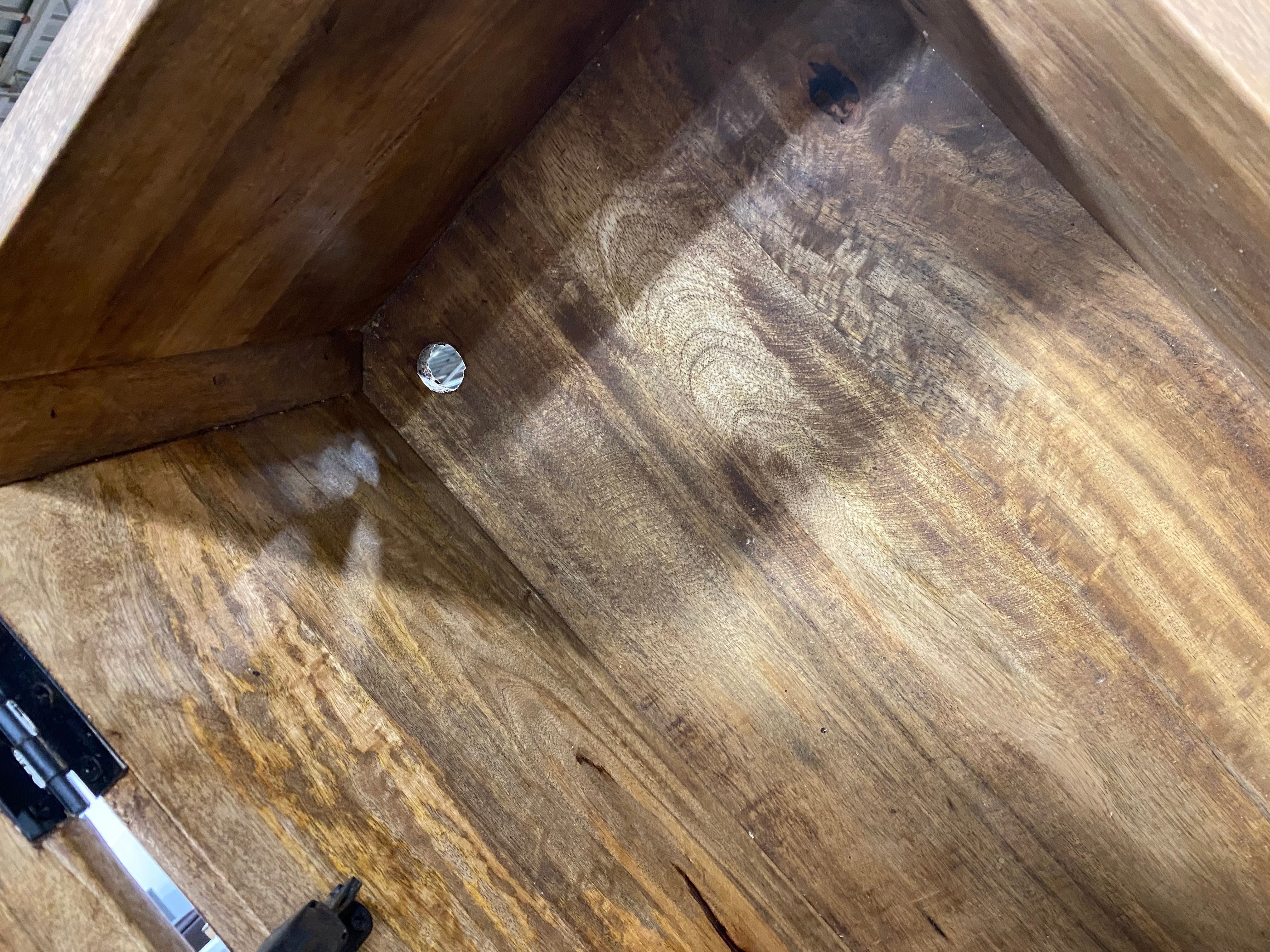 46-inch Acacia Wood Storage Bench