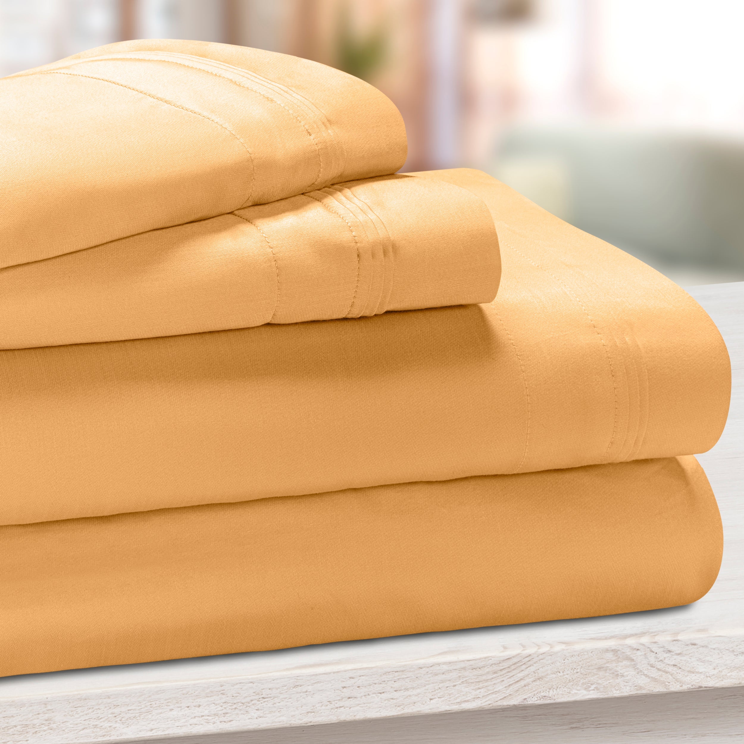 650-Thread Count Egyptian Cotton Solid Ultra-Soft Deep Pocket Sheets FULL