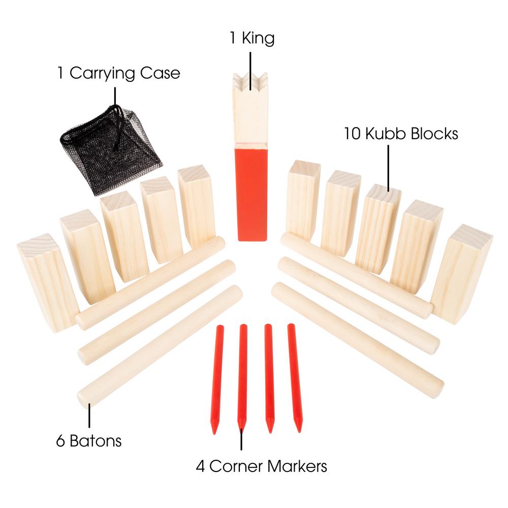 Outdoor Wooden Kubb Viking Chess Game (#K2760)
