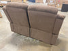 Bill 60 in. Brown  Polyester 2-Seater Reclining Loveseat with Square Arms OP029