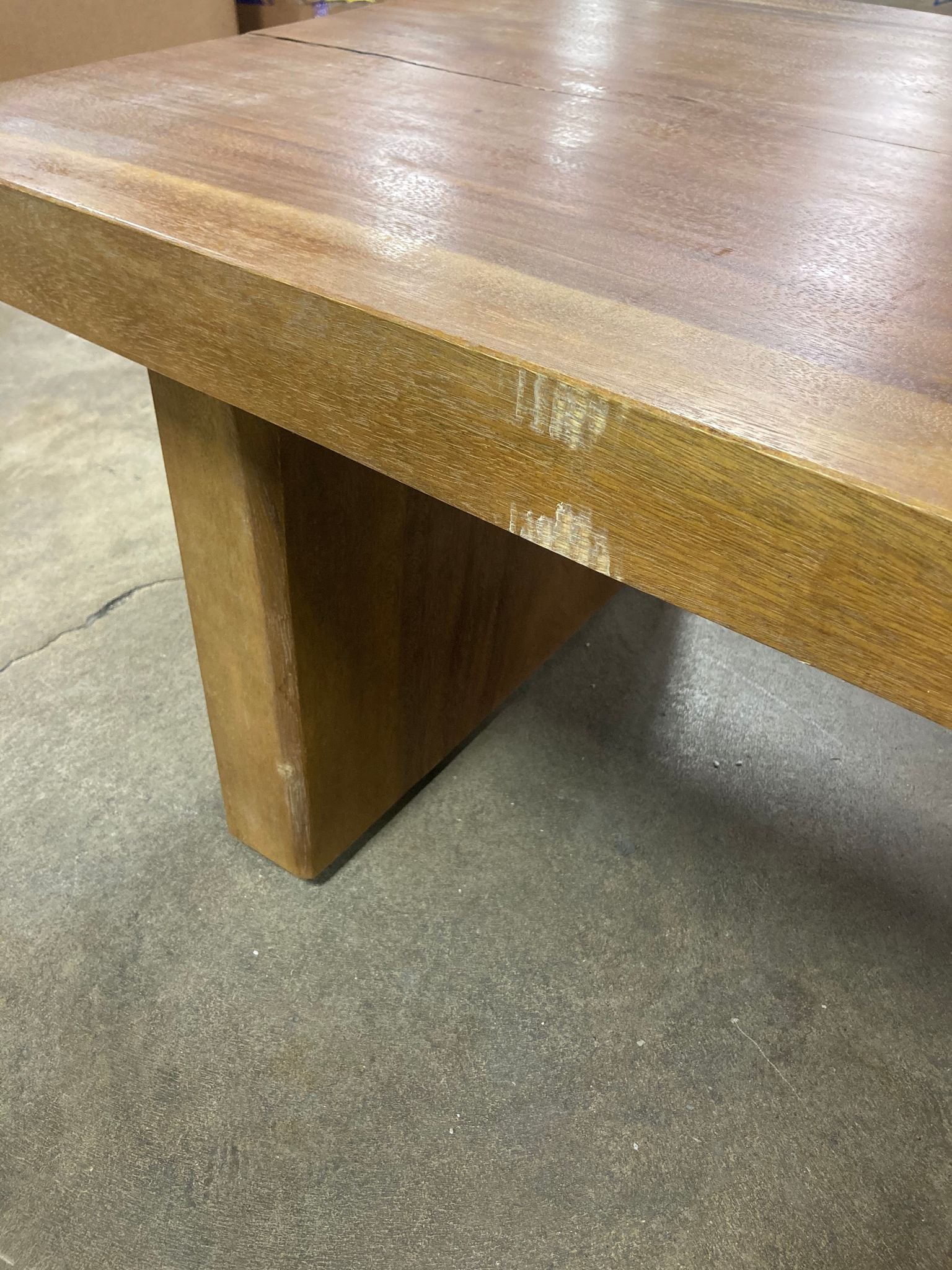 19 in. x 52 in. Brown Natural Wood Coffee Table