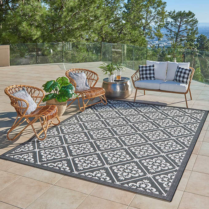 Naples Indoor/Outdoor Area Rug, Bronte KRUG367-B1-S3 – Salvage & Co Indy