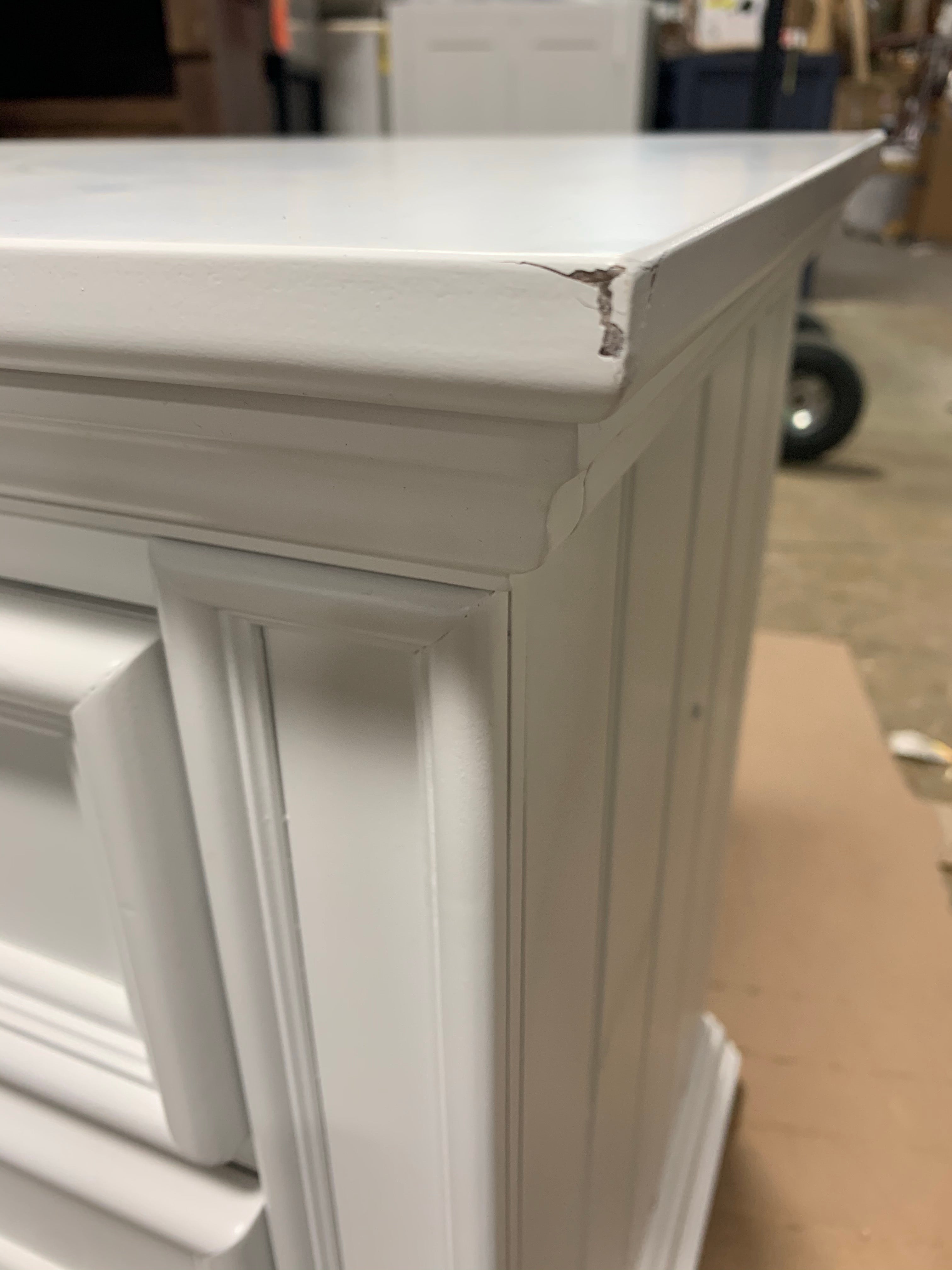 White Lon 3 - Drawer Nightstand *AS-IS*