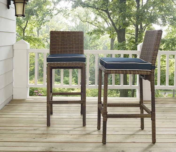 (Set of 2) Dardel Patio Bar Stools with Cushions CG1940