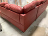 95” Red Faux Leather Sectional *As Is*
