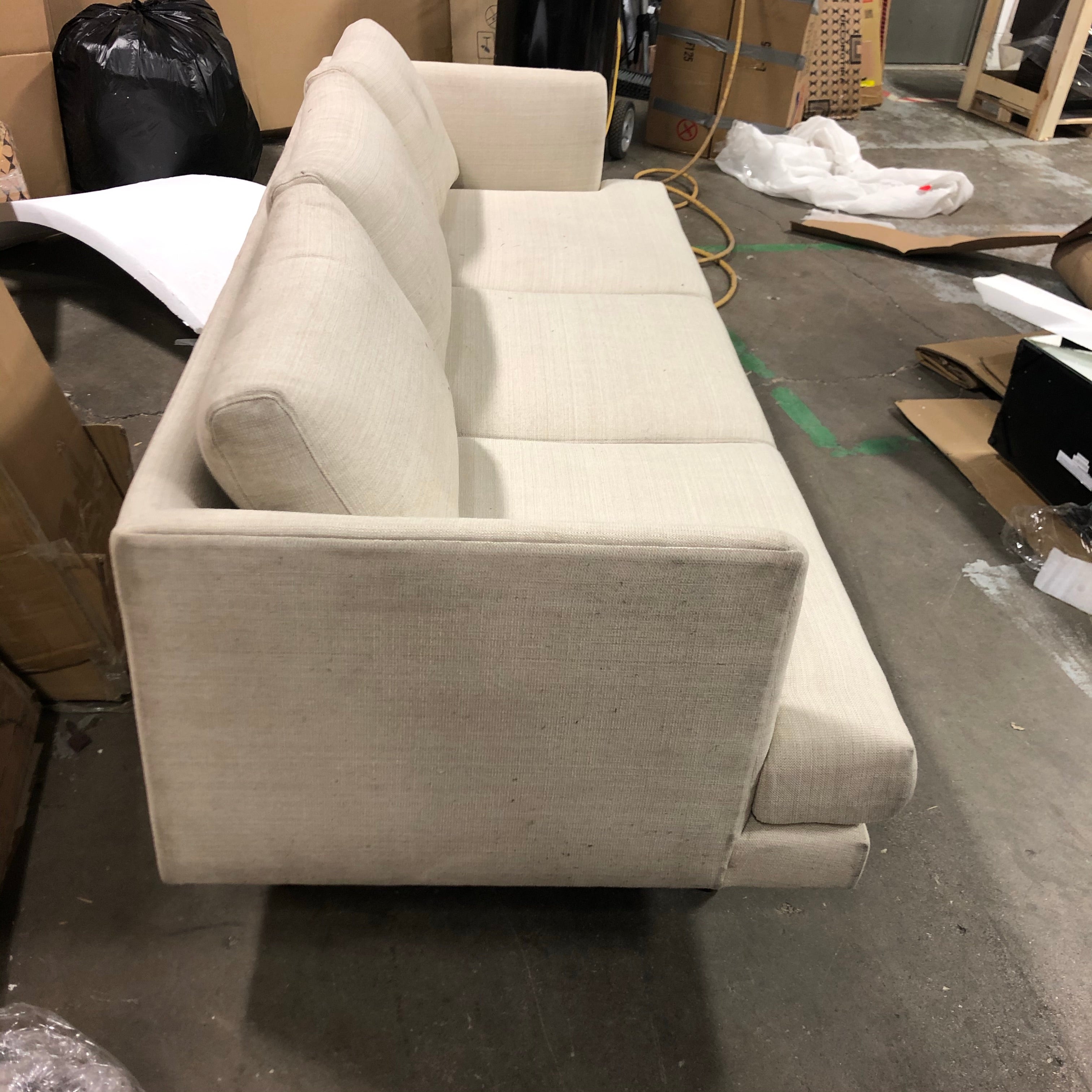 84" Wide Recessed Arm Sofa *AS IS*