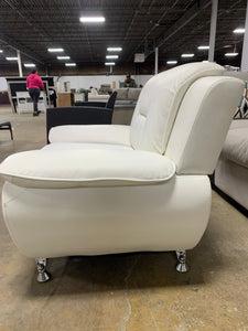 Nataly White Leather Chair