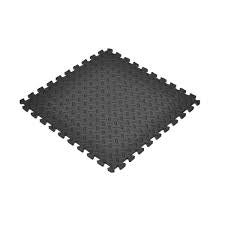 Black 24 in. x 24 in. Foam Interlocking Gym Flooring (approx 167sqft, 2 boxes) VB364