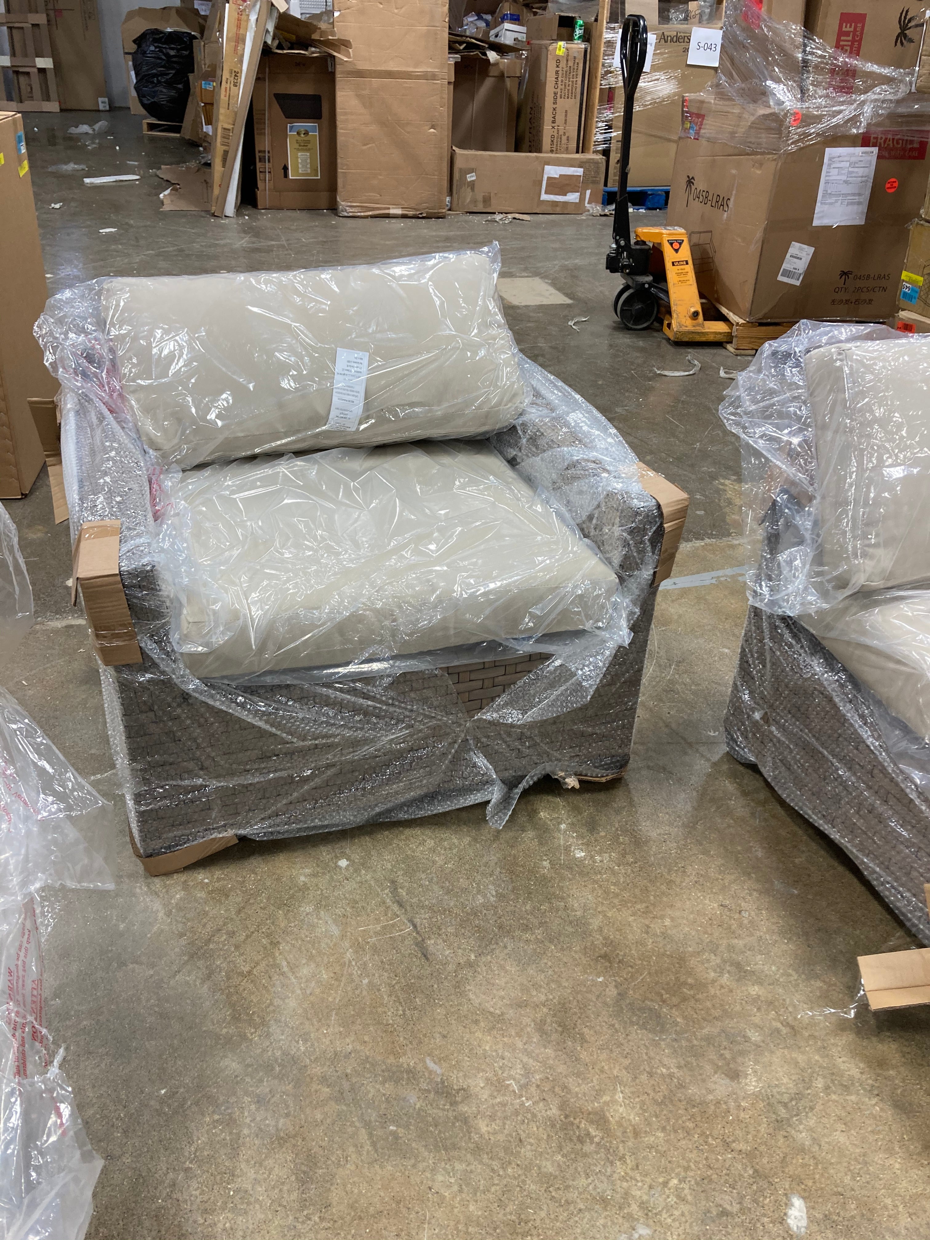 5 Piece Patio Seating Group, Wheat - OP004 (5 PIECES + 14 CUSHIONS)