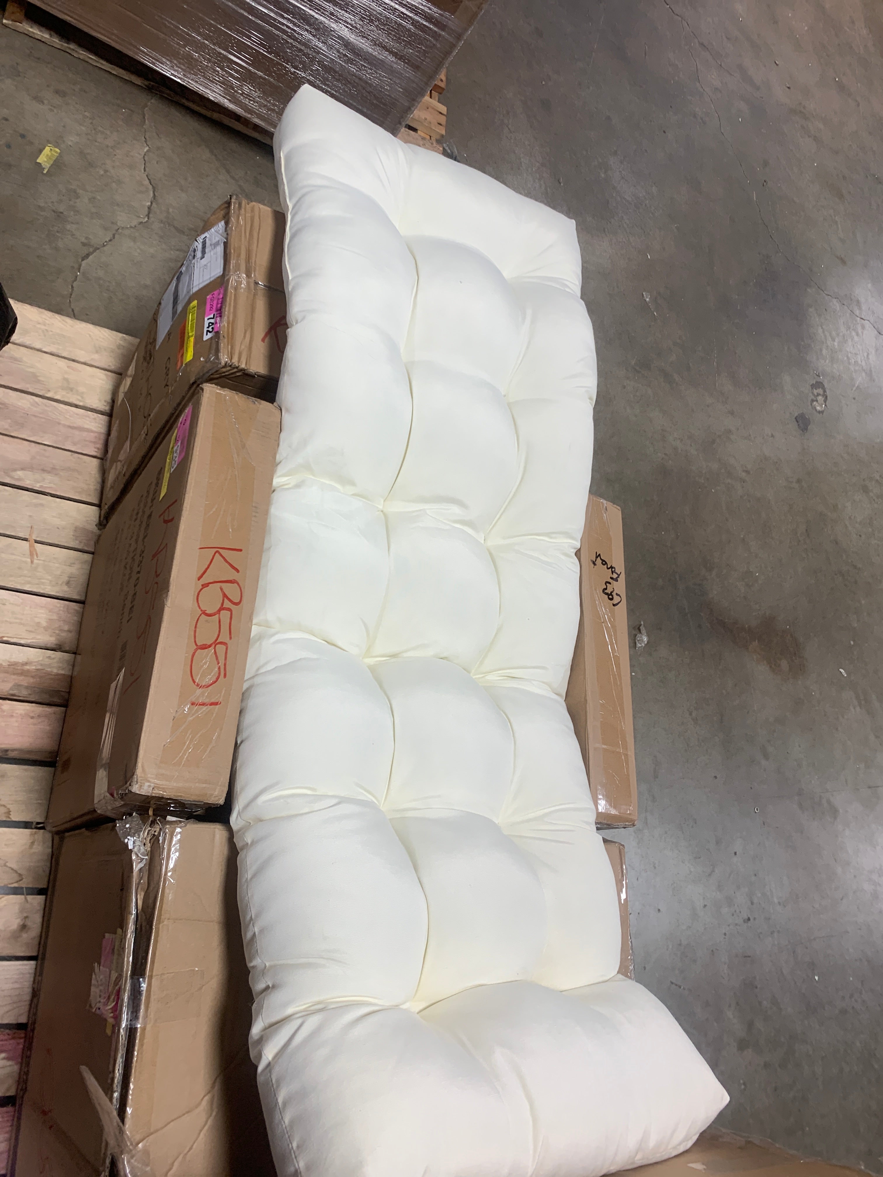 60" W x 19" D Twill Indoor Seat Cushion KB554
