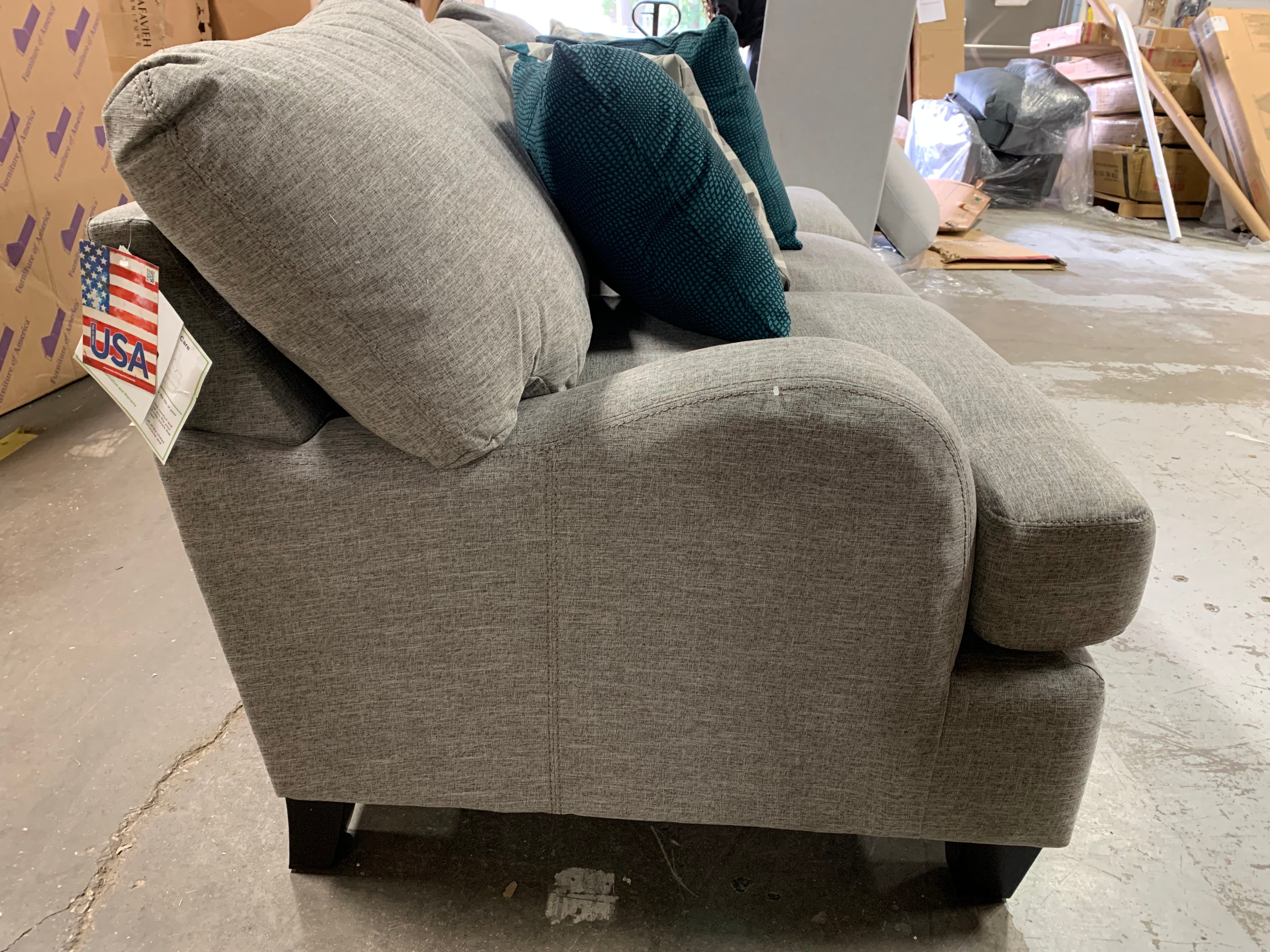 Rosalie 93" Recessed Arm Sofa