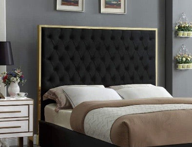 (Queen) Lana Black Velvet Headboard CG1970