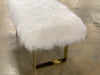 White Sheepskin Bench