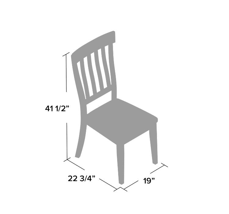 (Set of 2) Benedetta Solid Wood Slat Back Side Chairs CG1492