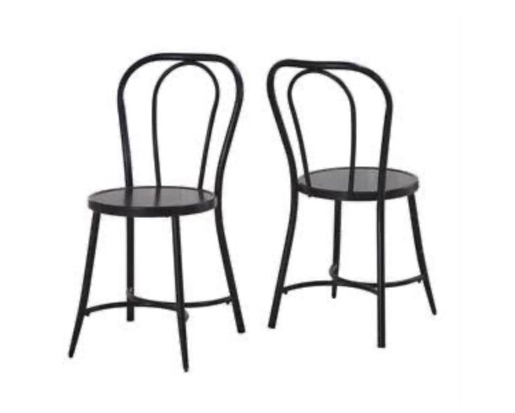 (Set of 2) Claire Black Side Chair CG608