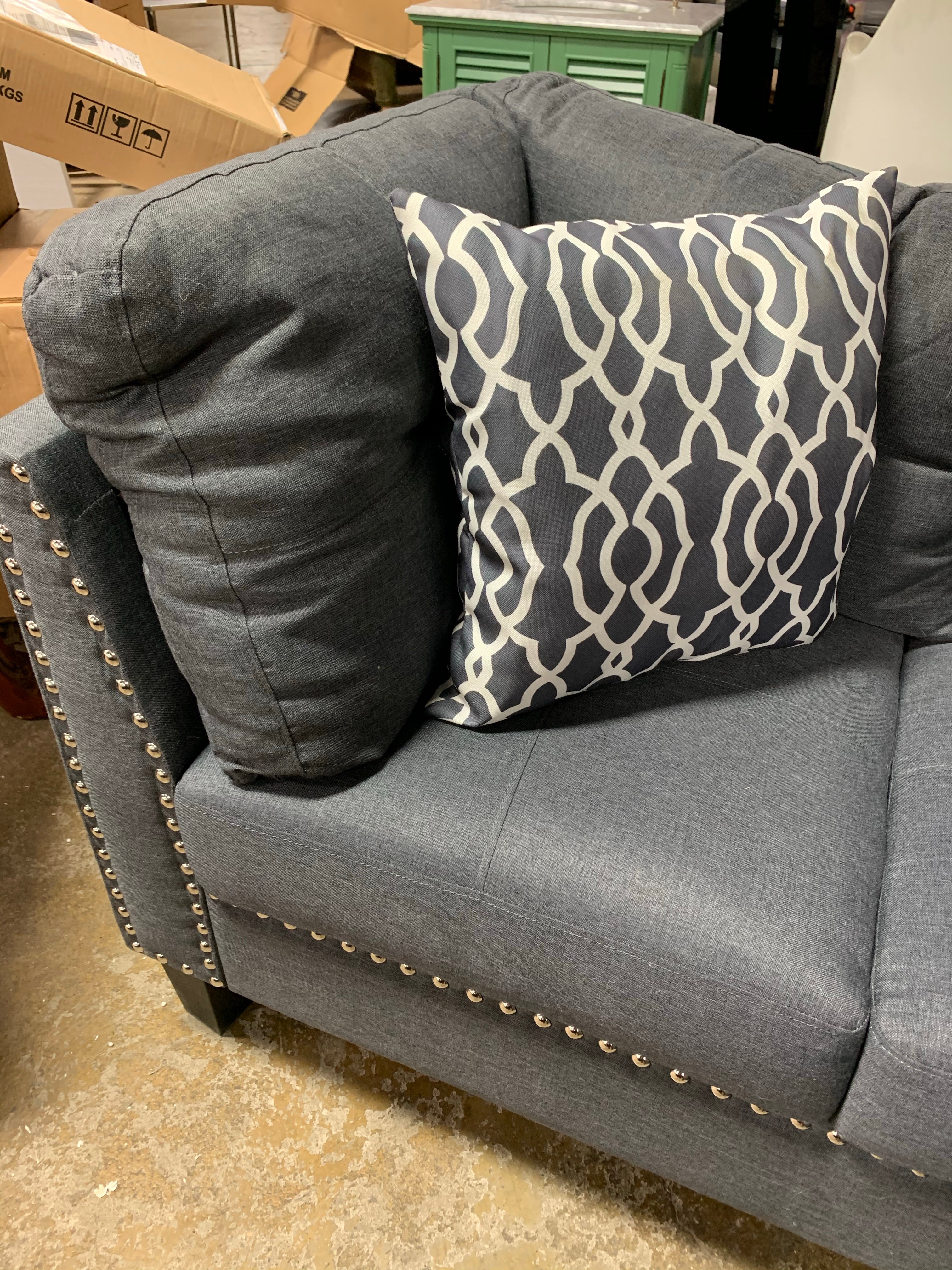 Avetta 101" Sectional with Storage Ottoman