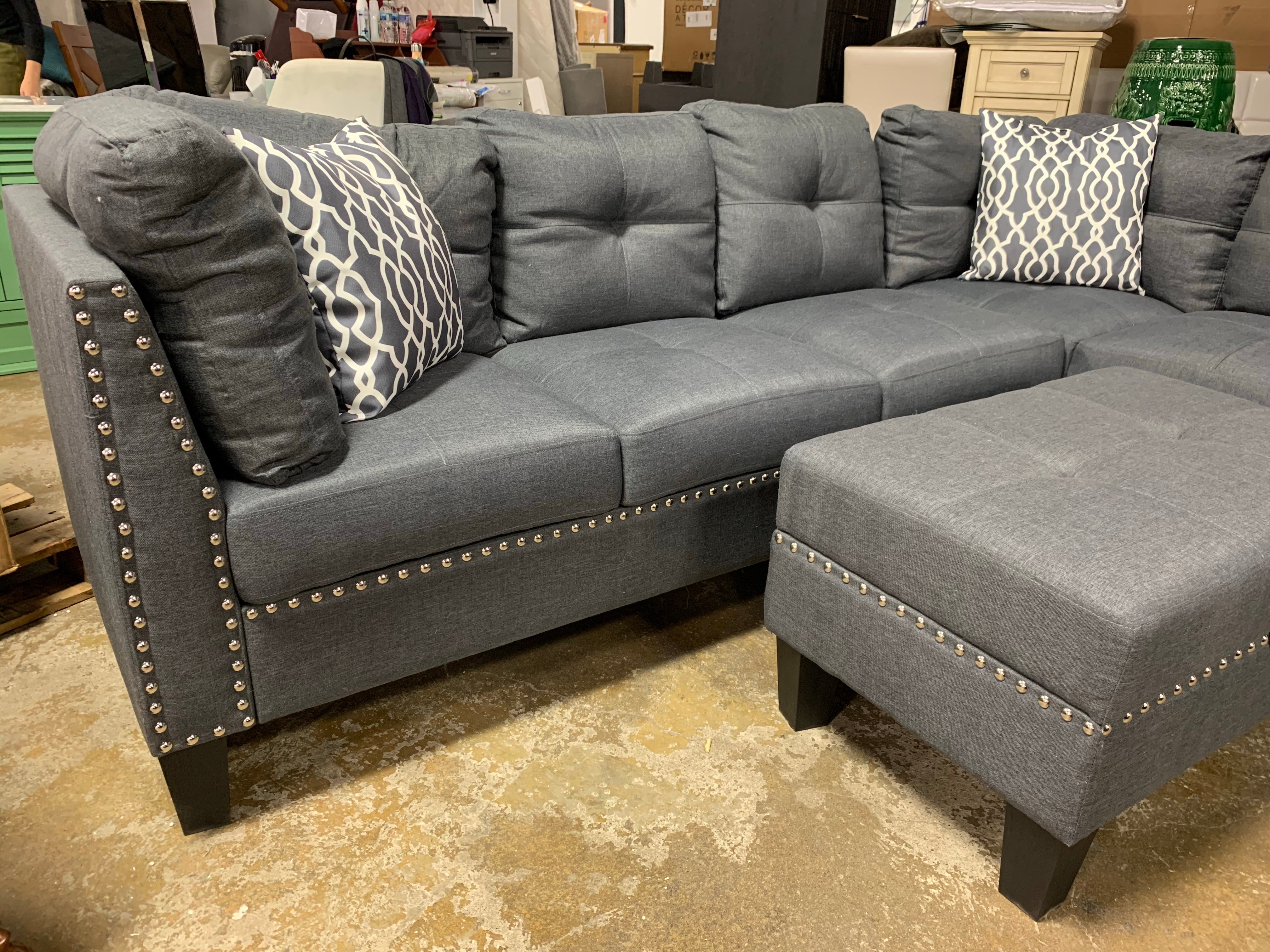 Avetta 101" Sectional with Storage Ottoman