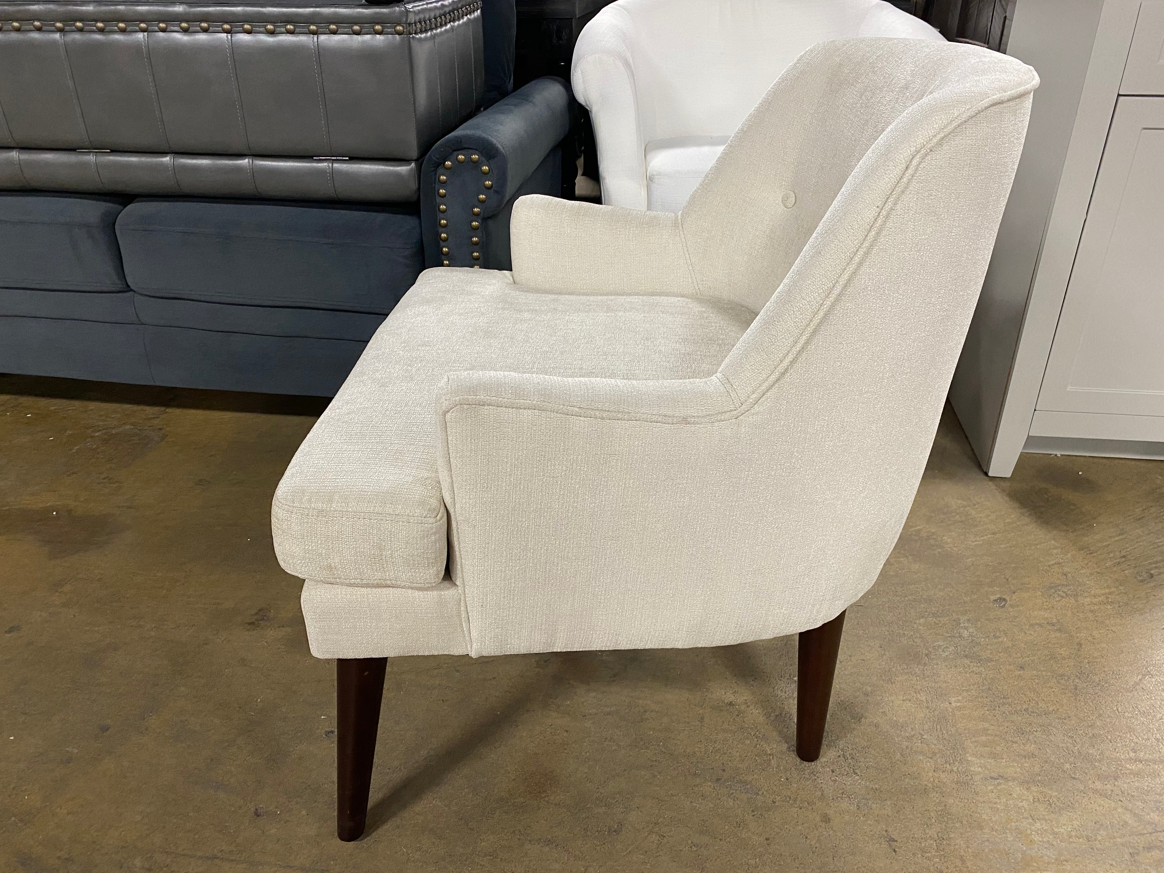 Beige Polyester Pearson Armchair