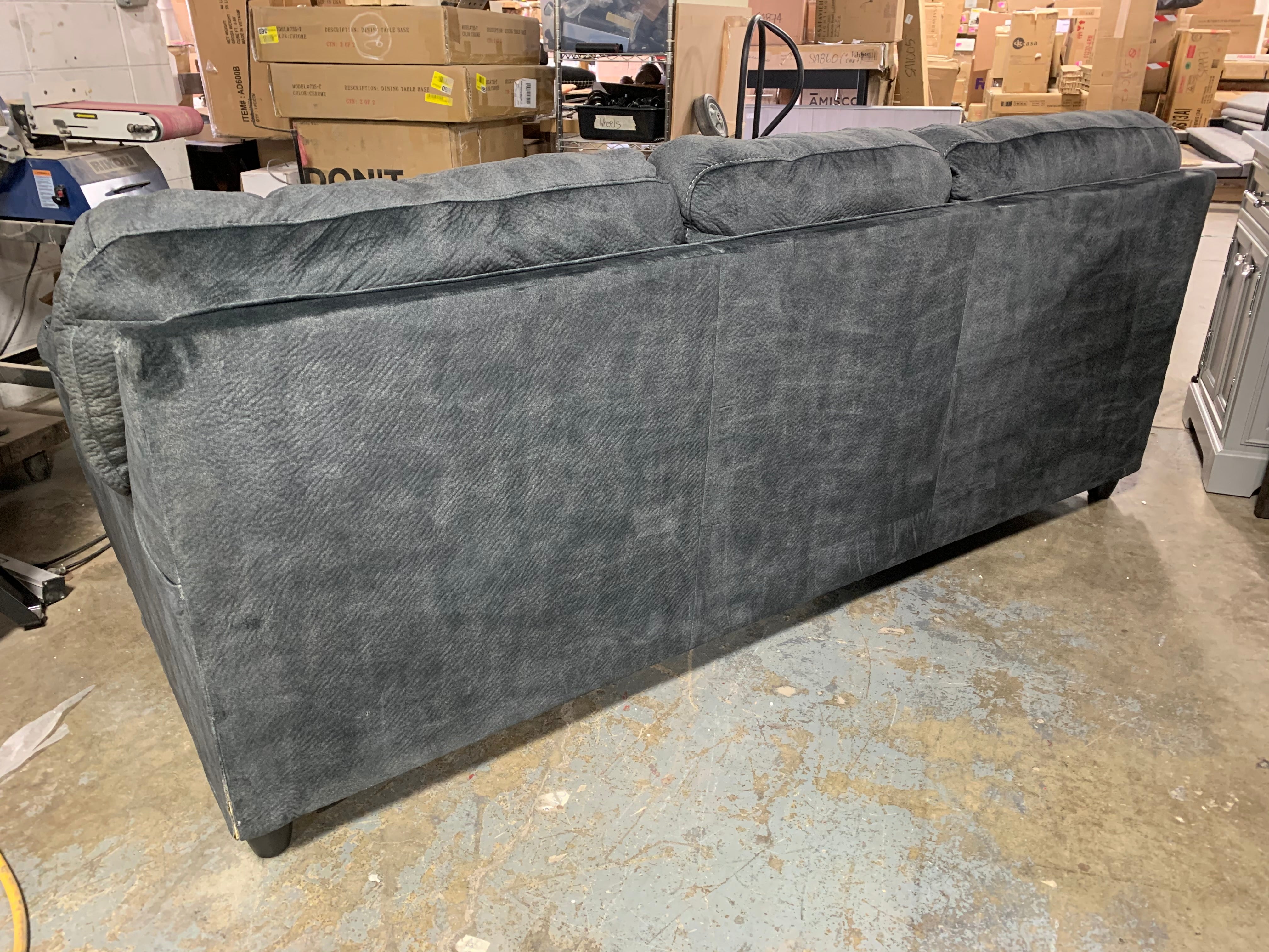 91.5" Pillow Top Arm Sofa, Charcoal