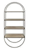 Metal/Wood 4 Tier Wallshelf #LX8916