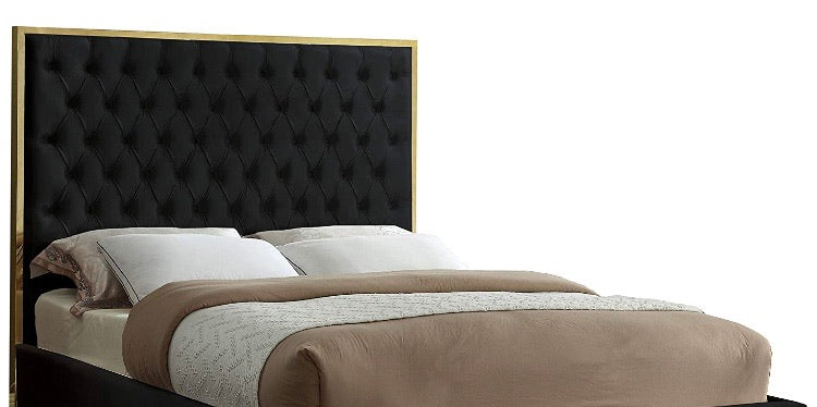 (Queen) Lana Black Velvet Headboard CG1970