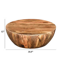 Load image into Gallery viewer, Beliveau Solid Wood Drum Coffee Table CG926
