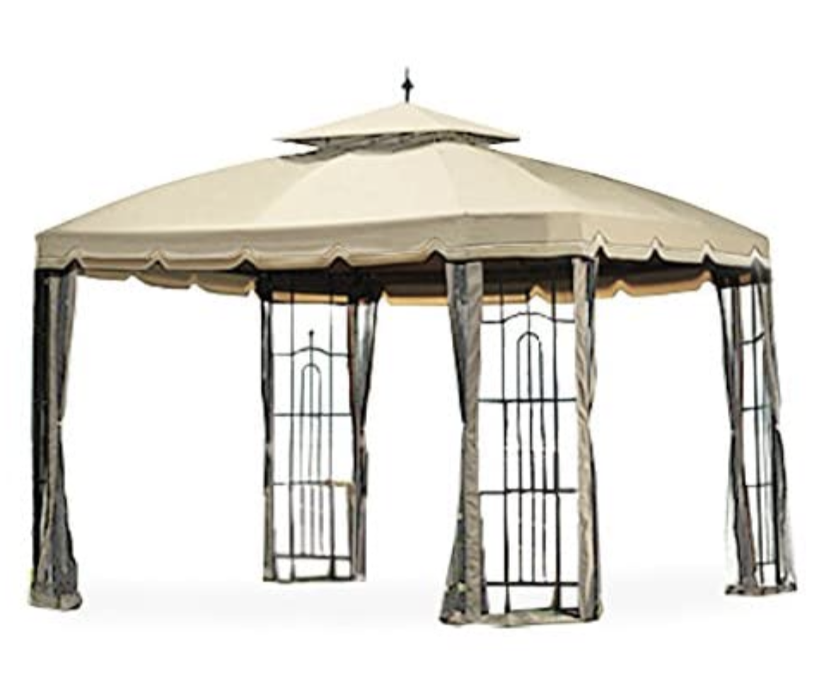 Big Lots Bay Window Gazebo 2 Standard 350 Replacement Canopy, Beige