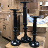 (Set of 3) Black Traditional Tapered 3 Piece Metal Candlestick Set CG1472