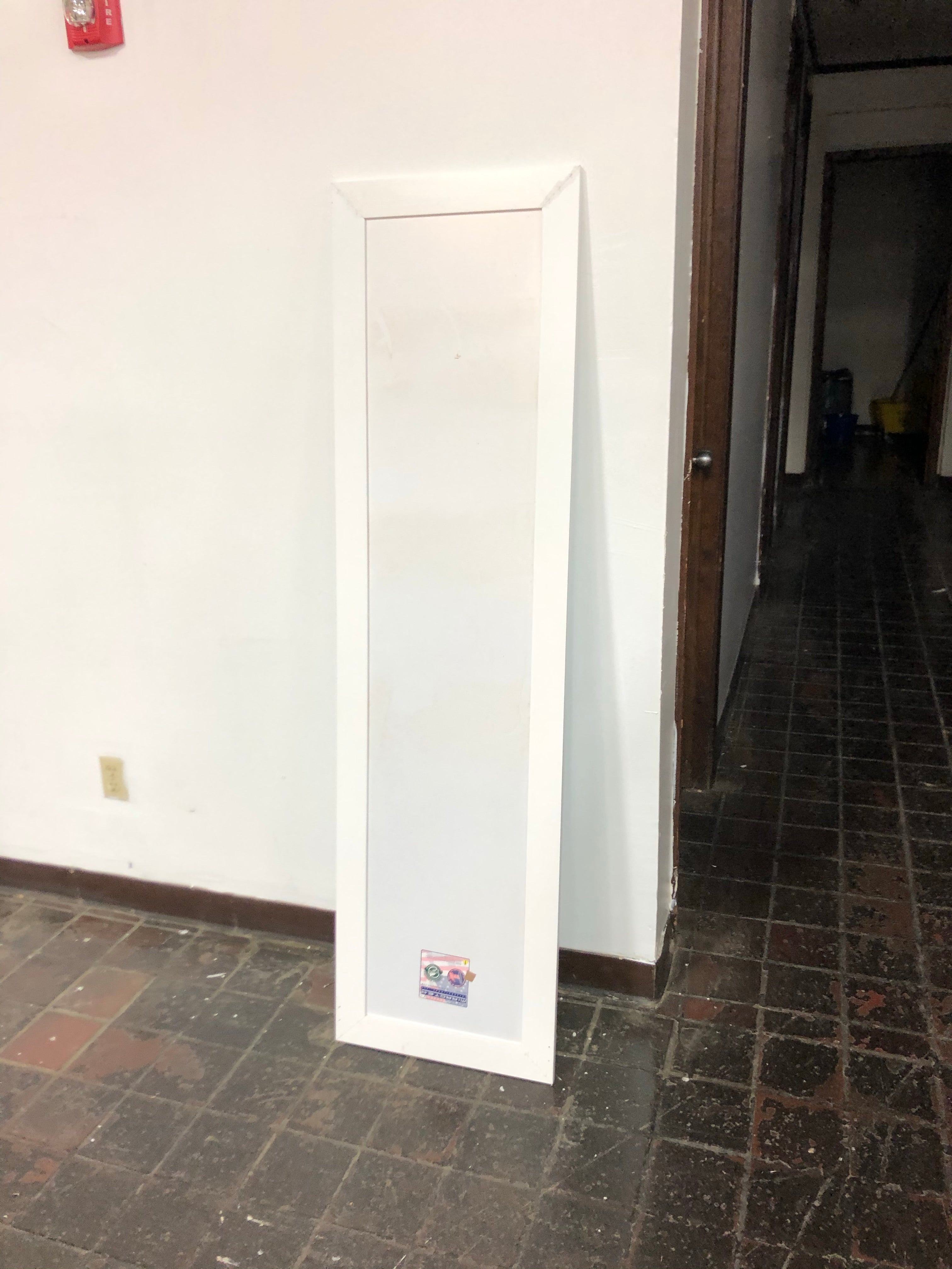 18" x 66" Mirrotek White Over-the-Door Mirror CG380