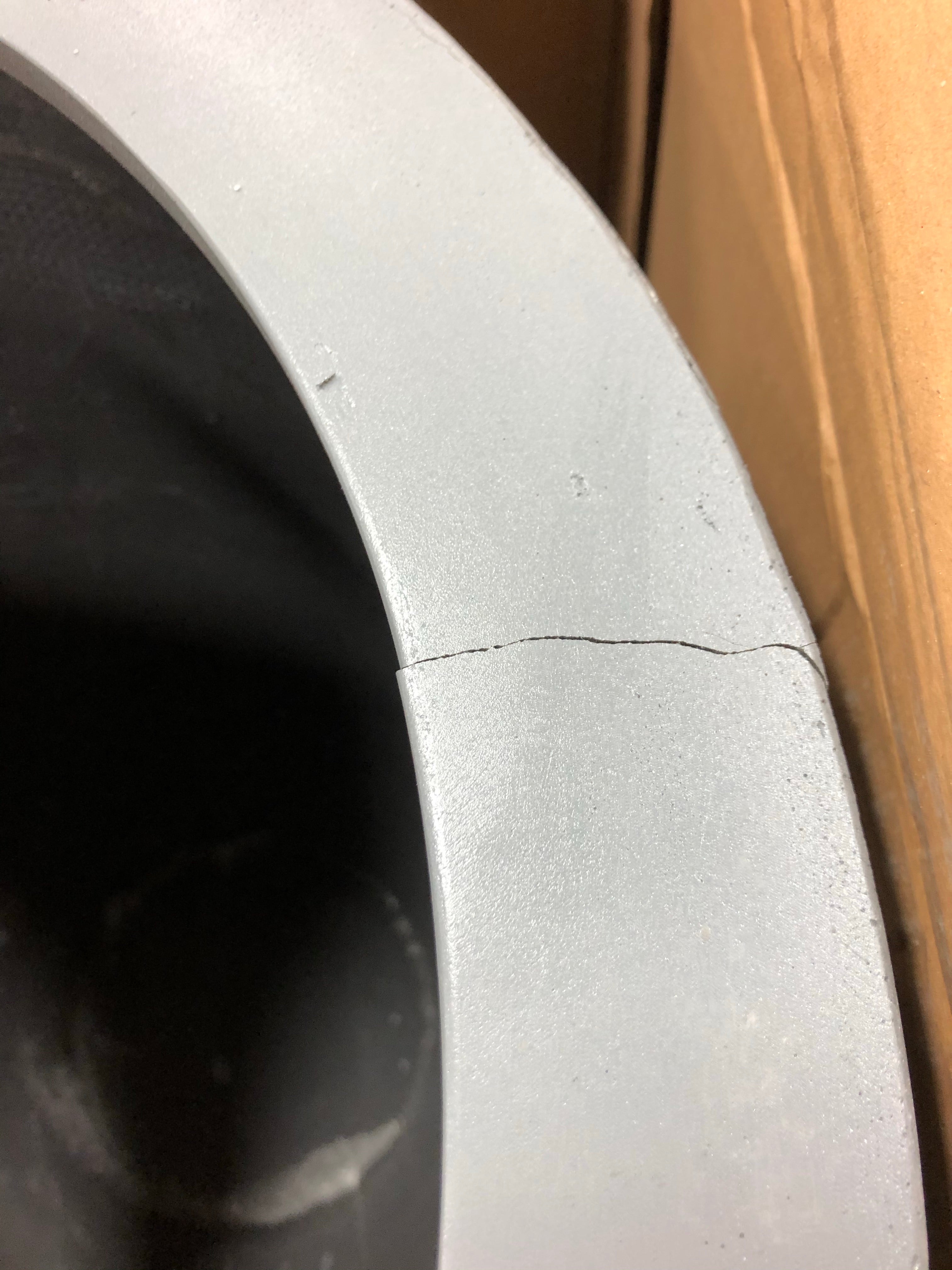 28" Alva Fiberglass Pot Planter in Gray *As Is* CG1583