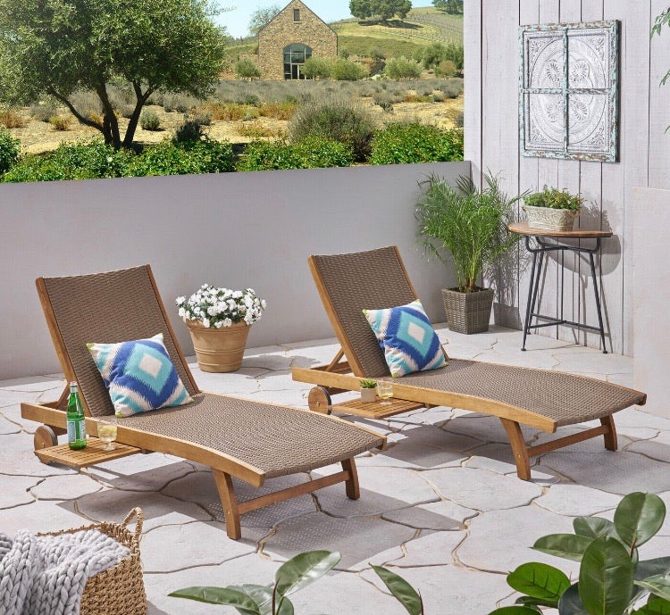 (Set of 2) Cleghorn Reclining Chaise Lounge CG1217
