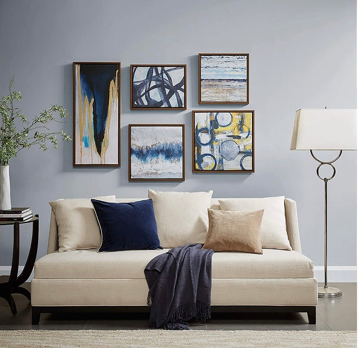 Blue Bliss - 5 Piece Wrapped Canvas Graphic Art Print Set CG1972
