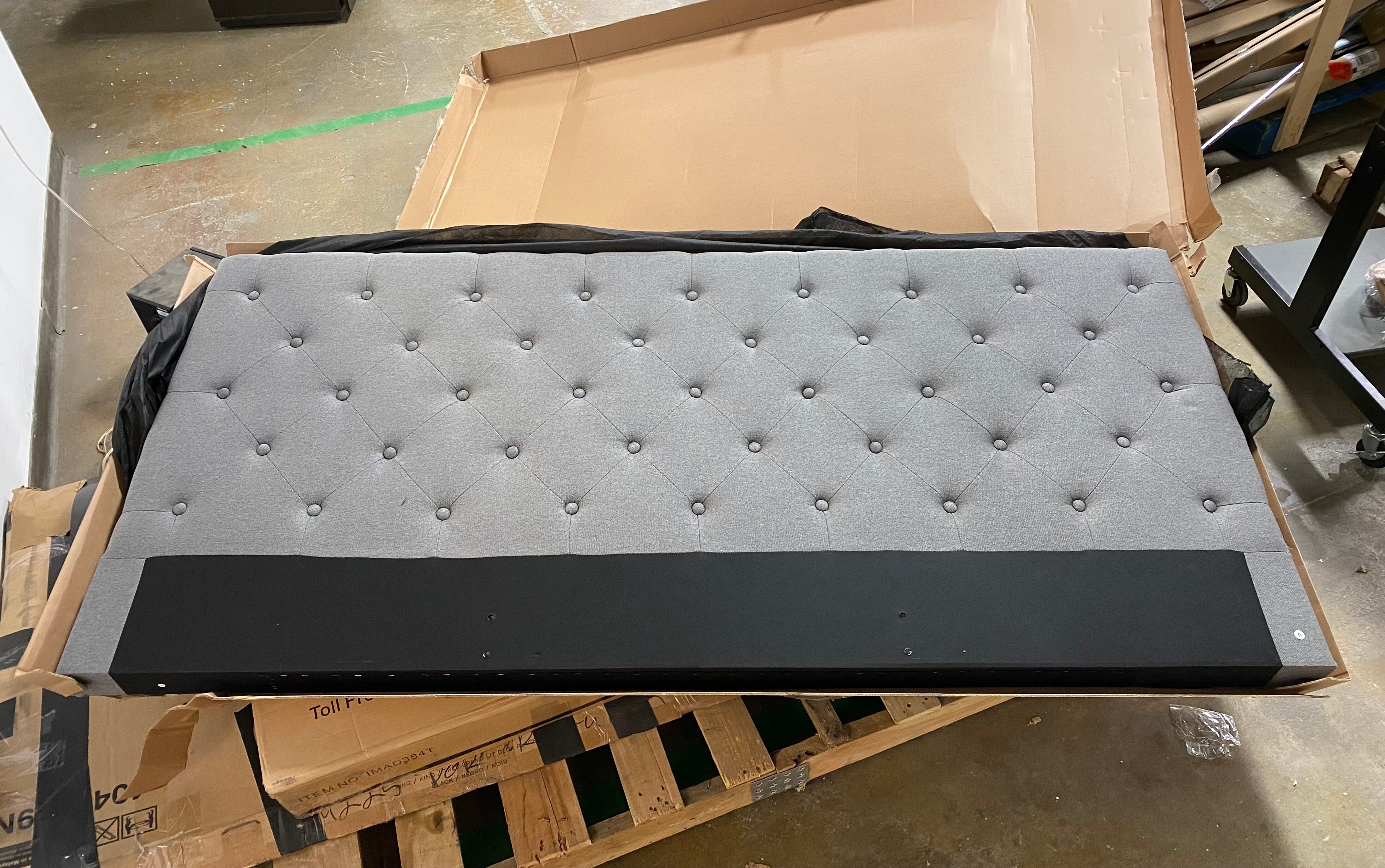 *AS IS* Mercer Tufted Upholstered KING Platform Headboard ONLY MG507