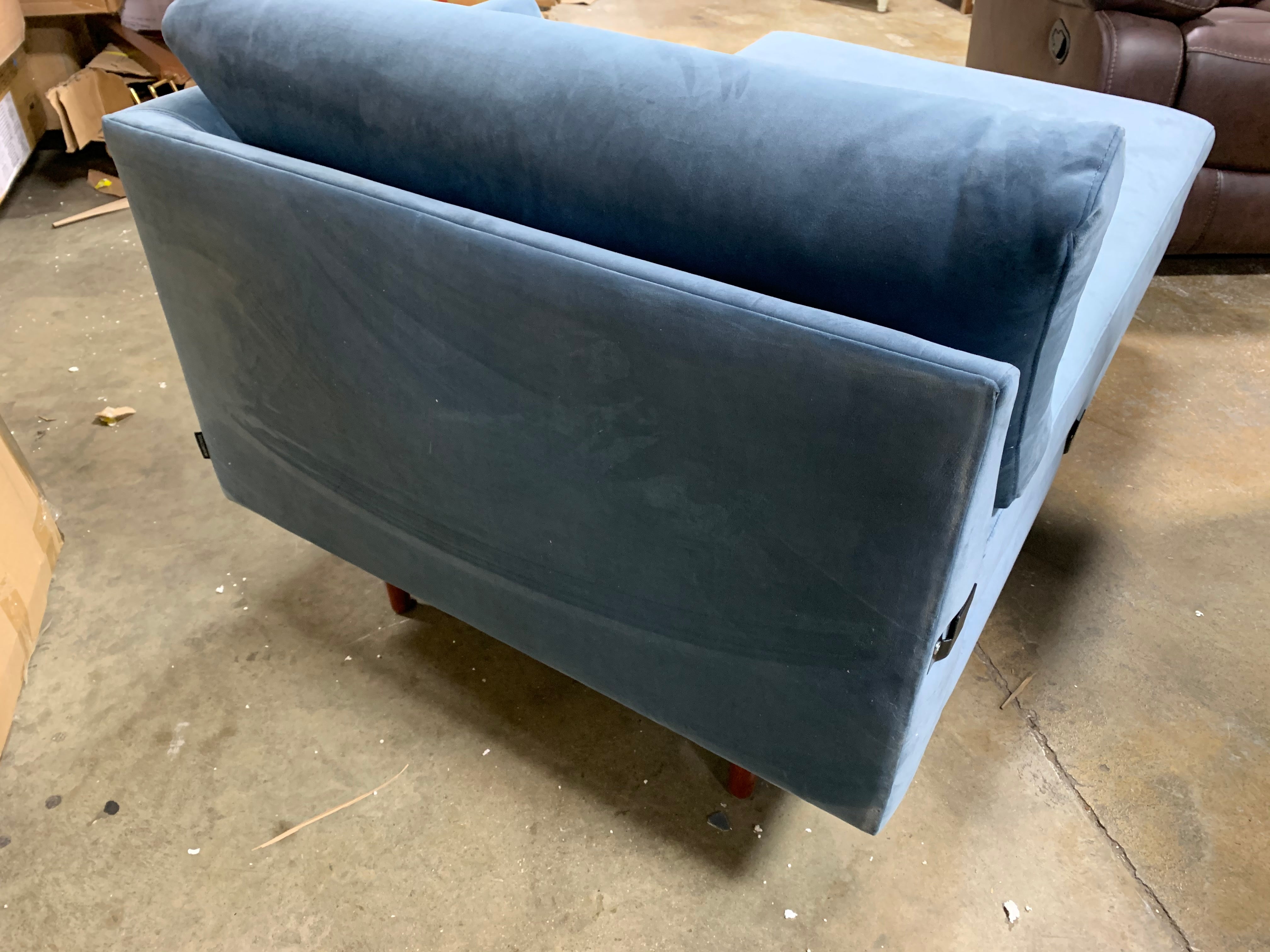 Blue Velvet Chaise Lounge *As Is*