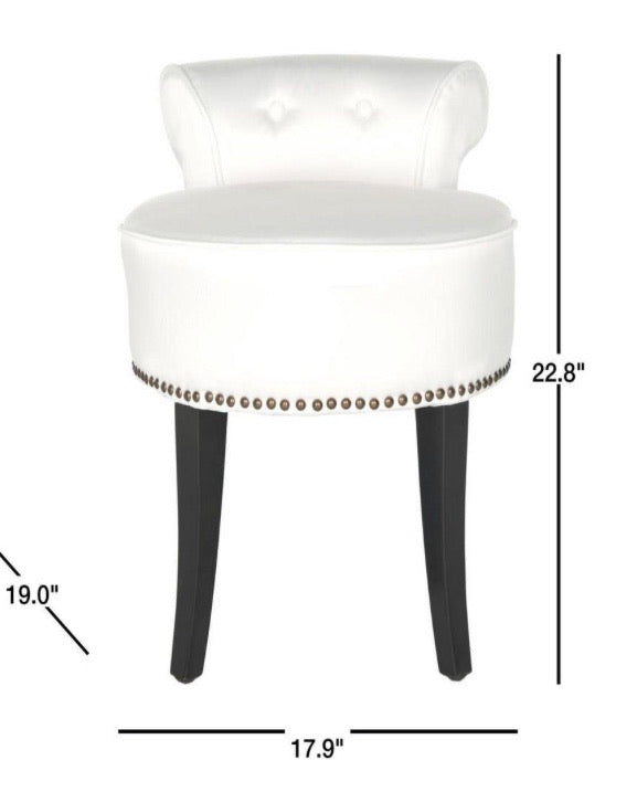 Georgia Vanity Stool White CG818